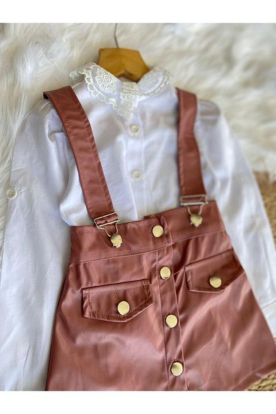 KOKOŞ BEBEK Leather Slopet Suit with Shirt