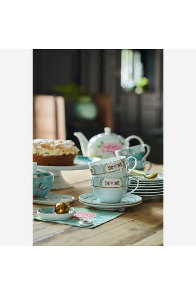 Pip Studio Blushing Birds White Porcelain Teacup 280 ml
