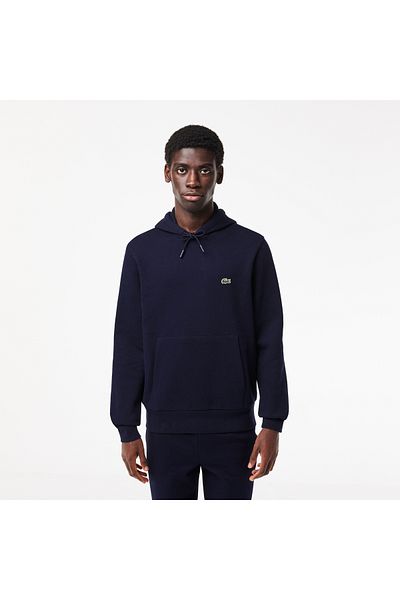 Lacoste Men's Classic Fit Hooded Organic Cotton Navy Blue Sweatshirt