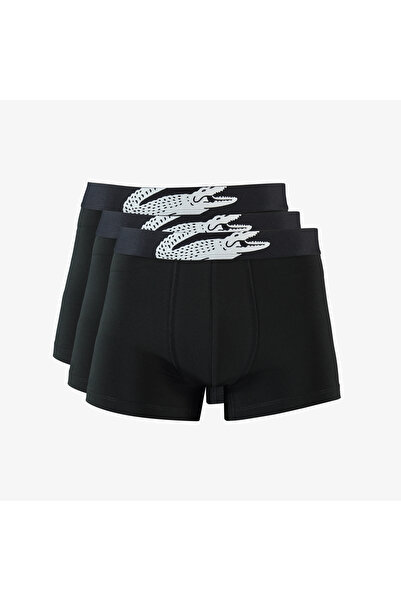 Lacoste Erkek Baskılı 3'lü Siyah Boxer