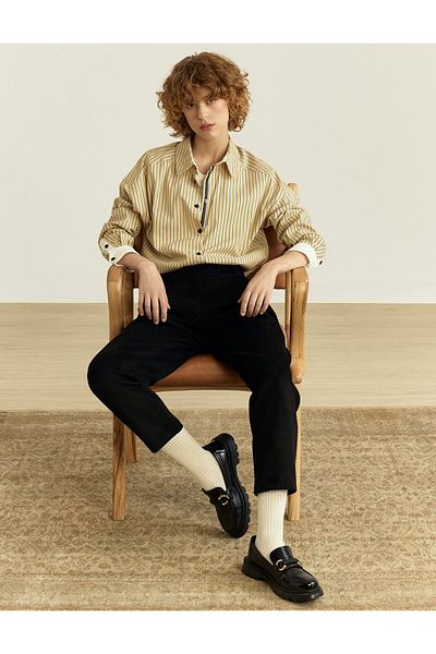 KYR Yellow Poplin Tunic - Snap Closure and Layered