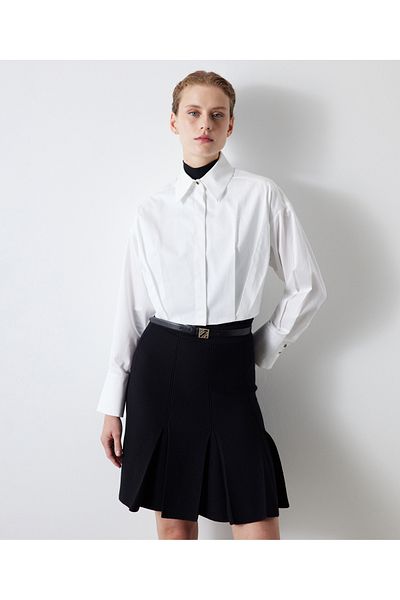 İpekyol Pleated crop shirt