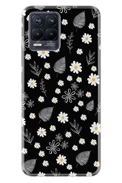 realme 8 - 8 Pro Kılıf Boutique Baskılı Resimli Papatyalar ve Yaprak Pcode -078