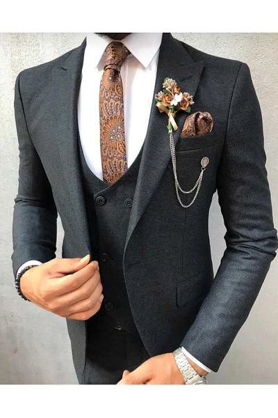 carismen Men's Vest Suit, Tie and Collar Ornament Gift