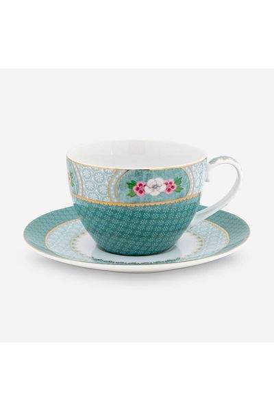 Pip Studio Blushing Birds Blue Porcelain Teacup 280 ml