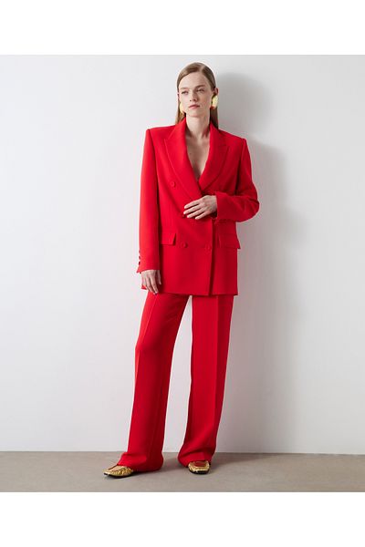 İpekyol Double-breasted blazer with button accessories