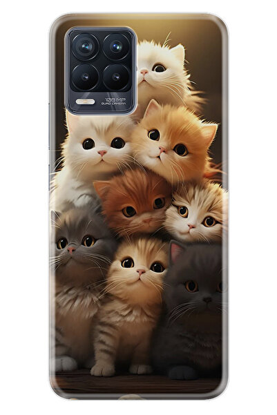 realme 8 - 8 Pro Kılıf Boutique Baskılı Resimli Kedicikler Pcode -027