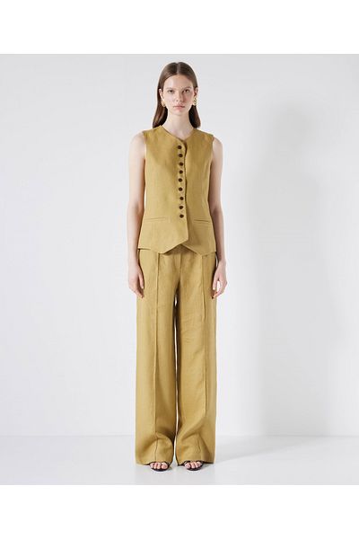 İpekyol Slim fit linen vest