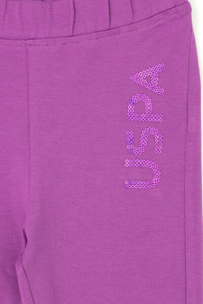 U.S. Polo Assn. Kız Çocuk Mor Tayt 50283277-VR038