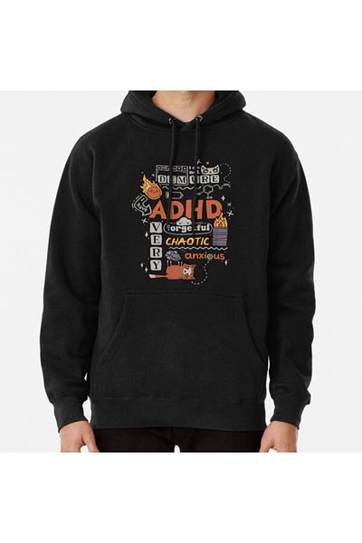 THEWERT Hanorac unisex I m not demure, I m ADHD Printed