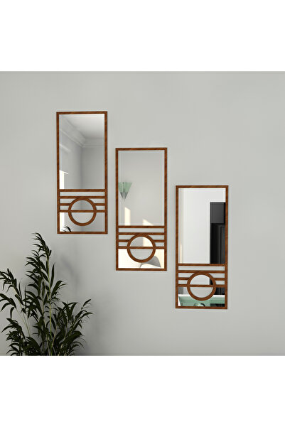 Mitra Dekor Dekoratif Mdf Üzeri 3'lü Ayna Pleksi