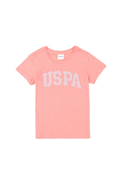 U.S. Polo Assn. Κοριτσίστικο μπλουζάκι Neon Pink Crew Neck Basic 50283360-VR105
