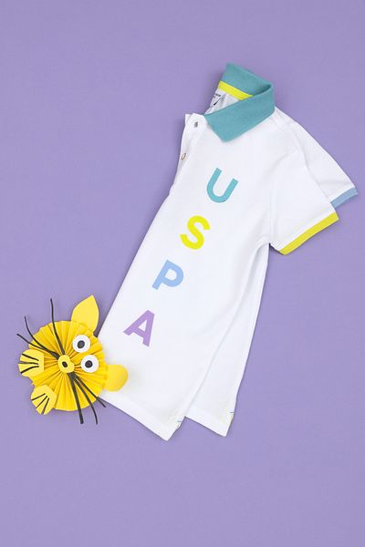 U.S. Polo Assn. تي شيرت أبيض بياقة بولو للأولاد 50283000 -VR013