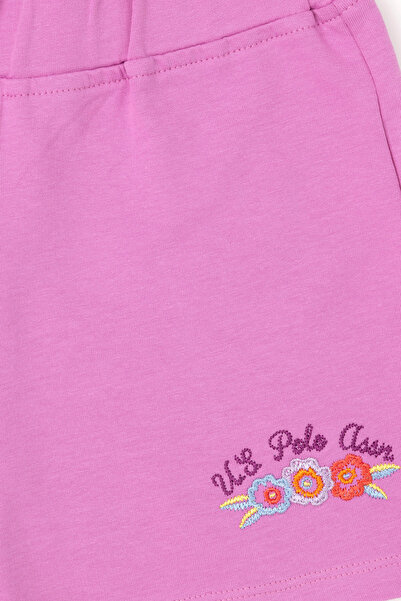 U.S. Polo Assn. Kız Çocuk Menekşe Örme Şort 50283377-VR037