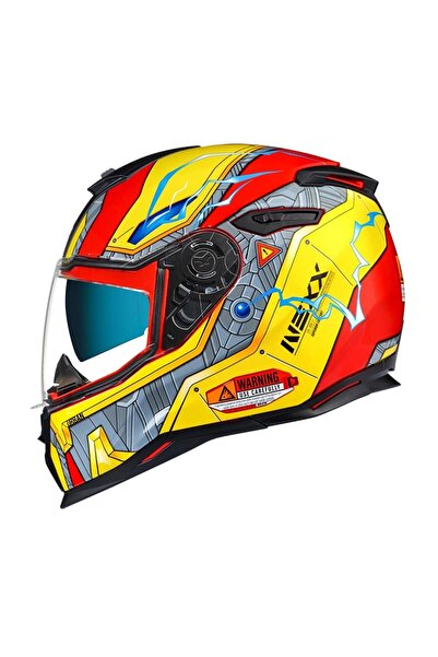 Nexx SX.100 GIGABOT KIRMIZI-SARI KASK