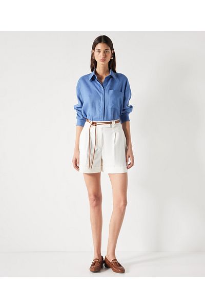 İpekyol Leinen-Shorts mit doppeltem Bein