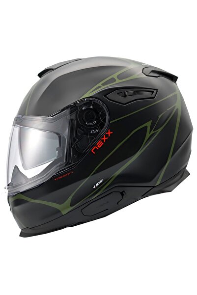 Nexx Y.100 B-SIDE MAT SİYAH-YEŞİL KASK