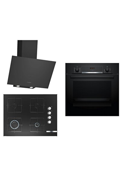 Bosch Siyah 3 Lü Ankastre Set 270 ( HBF514BB1T - POP7C6O12O - DWK64PJ60T )