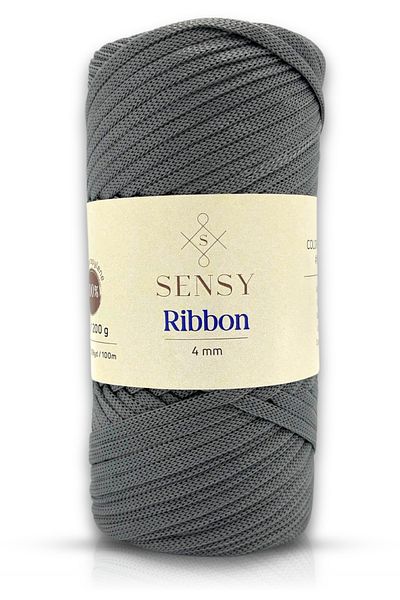SENSY Premium Polyester Ribbon - 200g Gray Macrame Rope Bracelet and Bag Supla Rope Hobby