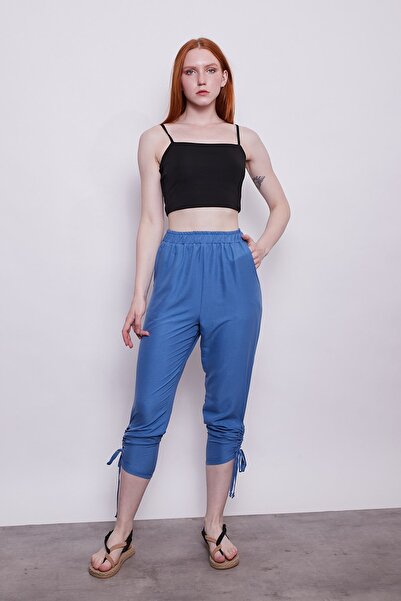 Jument Непрозорі віскозні поплінові штани з еластичним поясом, кишенями та пі...