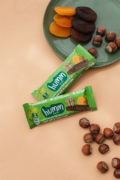 Humm Organic Organik Vegan Kayısılı Fındıklı Yulaf Bar 27g X 12 Adet