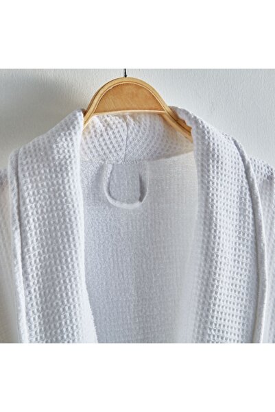 Home Box Luxe Waffle Terry Cotton Bathrobe - Medium