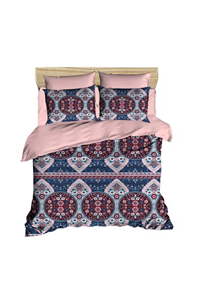 Fabeteks Geometric Carpet Motif Digital Double Duvet Cover Set