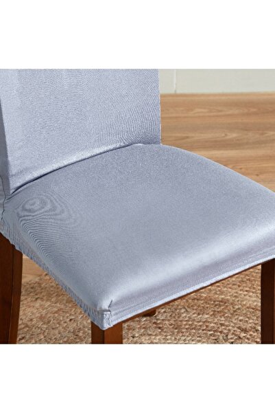 Home Box Squab Solid Chair Cover - Set of 2