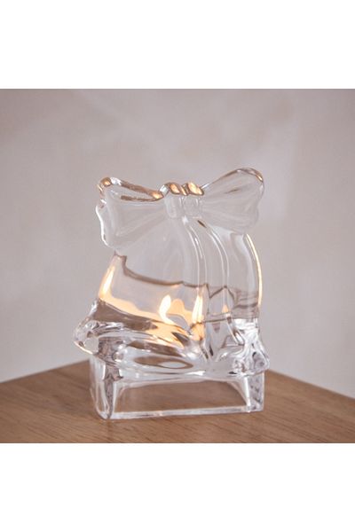 Home Box Ezra Clear Glass Tealight Candleholder - 8x7x10.2 cm