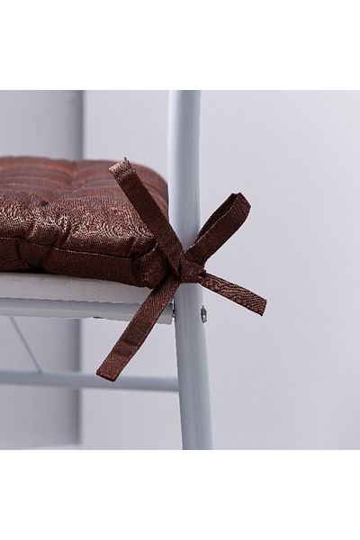 Home Box Dupioni Tucked Chair Pad - 40x40 cm