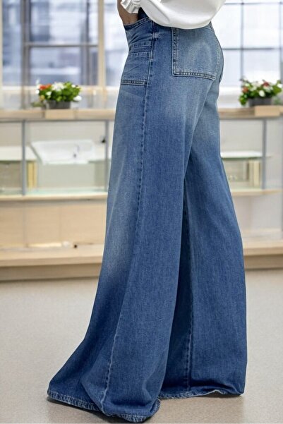 yagmurberen Pantaloni blugi de damă cu talie înaltă