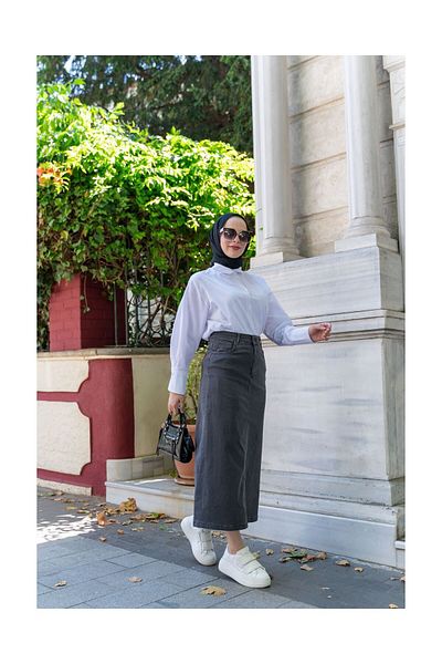 VELLICHOR Μεσαίο Lycra Gabardine Φούστα