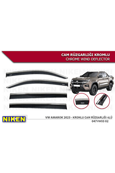 Niken Volkswagen Amarok 2023- Kromlu Cam Rüzgarlığı
