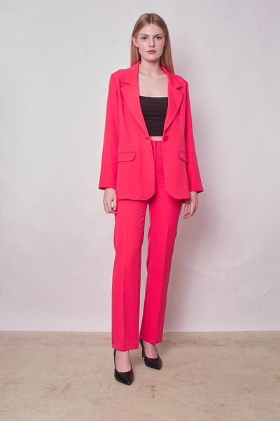 Jument Pantaloni clasici din țesătură lycra ușoară, cu talie înaltă, pentru femei, cu buzunar lateral, picior din țeavă (Jachetă Jument 3)