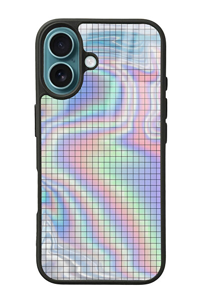 Spoyi iPhone 16 Neon Dama Tasarımlı Glossy Telefon Kılıfı