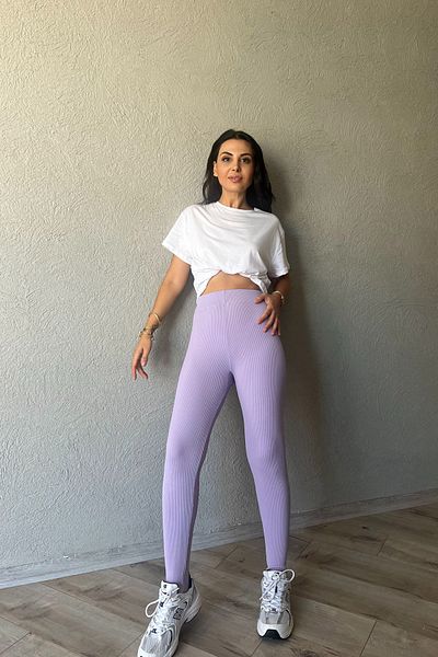 Seda Yalçın Atelier Lilac Corded Heeled Leggings