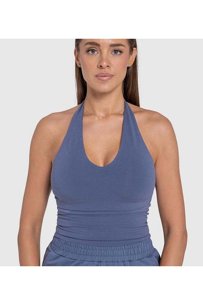 F5 Essentials Cropped Halter Neck Top For Women