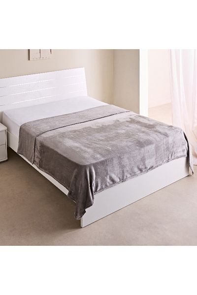 Home Box Nova Solid Flannel Queen Blanket - 200x220 cm