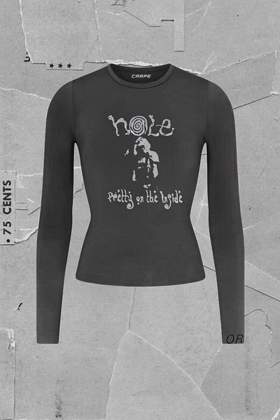 Carpe Hole Long Sleeve Full Length Blouse