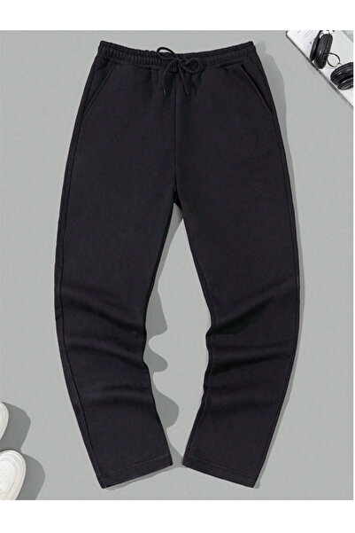 yx yustex sport Pantaloni de sport negri, largi, largi, cu potrivire conforta...