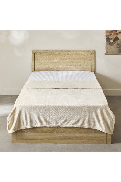 Home Box Nova Solid Flannel Twin Blanket - 140x200 cm