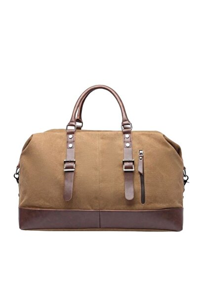 CACTİVE Canvas Light Brown Men's Travel Bag Smk25 C1273
