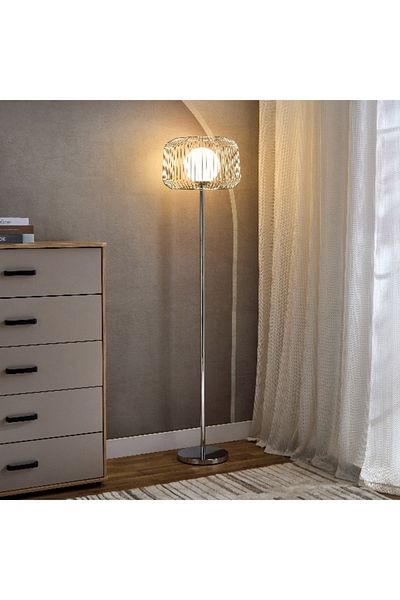 Home Box Javel Metal Floor Lamp with Metal Shade - 162 cm