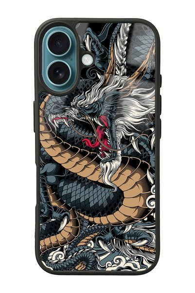 Spoyi iPhone 16 Glossy Phone Case with Dragon Design
