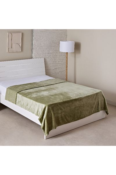 Home Box Nova Solid Flannel Queen Blanket - 200x220 cm