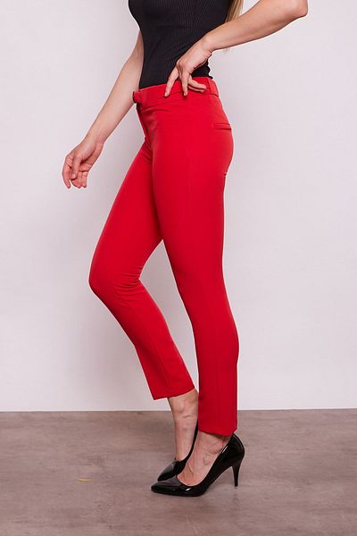 Jument Curea groasă cu cataramă în D Lycra, până la gleznă, pantaloni din material roșu