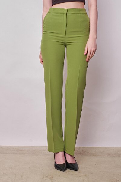 Jument Women's High Waist Side Pocket Pipe Leg Stylish Non-Wrinkle Light Lycra Fabric Classic Trousers (Jacket Jument 3