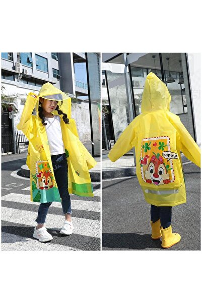 Mashotrend Hayvan Figürlü Kapüşonlu Çocuk Yağmurluk - Çocuk Yağmurluğu - Unis...