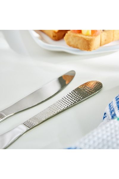 Home Box Hammered Stainless Steel Table Knife - Set of 2