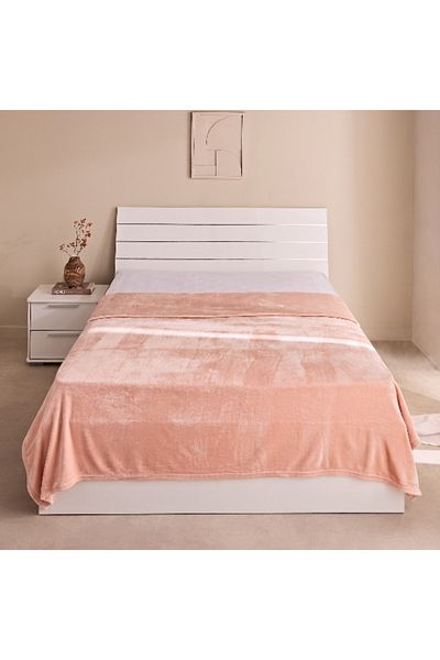 Home Box Nova Solid Flannel Queen Blanket - 200x220 cm